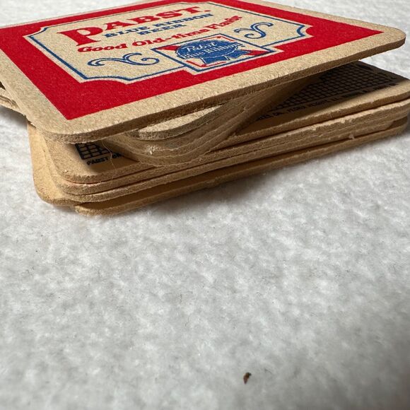 Vintage PABST Blue Ribbon Double Sided Beer Drink Coasters Lot of 10 - Picture 5 of 6